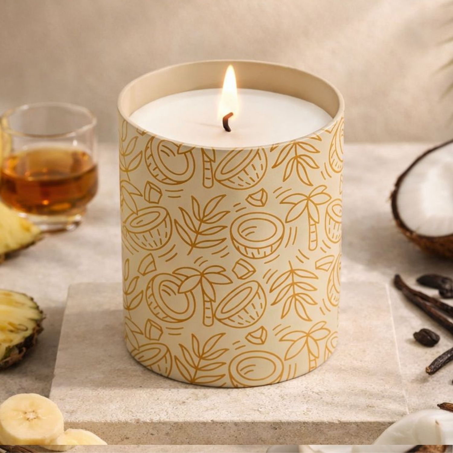Delicia Cocada coconut luxury soy Viviana candle by Scentvironment